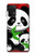 W3929 Cute Panda Eating Bamboo Hard Case and Leather Flip Case For Samsung Galaxy A32 5G