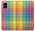 W3942 LGBTQ Rainbow Plaid Tartan Hard Case and Leather Flip Case For Samsung Galaxy A41