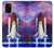 W3913 Colorful Nebula Space Shuttle Hard Case and Leather Flip Case For Samsung Galaxy A03S