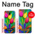 W3926 Colorful Tulip Oil Painting Hard Case and Leather Flip Case For Samsung Galaxy J7 (2018), J7 Aero, J7 Top, J7 Aura, J7 Crown, J7 Refine, J7 Eon, J7 V 2nd Gen, J7 Star