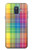 W3942 LGBTQ Rainbow Plaid Tartan Hard Case and Leather Flip Case For Samsung Galaxy A6 (2018)