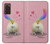 W3923 Cat Bottom Rainbow Tail Hard Case For Samsung Galaxy Z Fold2 5G