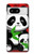 W3929 Cute Panda Eating Bamboo Hard Case and Leather Flip Case For Google Pixel 8