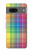 W3942 LGBTQ Rainbow Plaid Tartan Hard Case and Leather Flip Case For Google Pixel 7