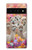 W3916 Alpaca Family Baby Alpaca Hard Case and Leather Flip Case For Google Pixel 6 Pro