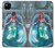 W3911 Cute Little Mermaid Aqua Spa Hard Case and Leather Flip Case For Google Pixel 4a