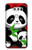 W3929 Cute Panda Eating Bamboo Hard Case and Leather Flip Case For LG V30, LG V30 Plus, LG V30S ThinQ, LG V35, LG V35 ThinQ