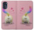 W3923 Cat Bottom Rainbow Tail Hard Case and Leather Flip Case For Motorola Moto G (2022)