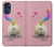 W3923 Cat Bottom Rainbow Tail Hard Case and Leather Flip Case For Motorola Moto G 5G (2023)