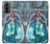 W3911 Cute Little Mermaid Aqua Spa Hard Case and Leather Flip Case For Motorola Moto G52, G82 5G