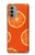 W3946 Seamless Orange Pattern Hard Case and Leather Flip Case For Motorola Moto G51 5G