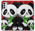 W3929 Cute Panda Eating Bamboo Hard Case and Leather Flip Case For Motorola Moto G42