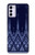 W3950 Textile Thai Blue Pattern Hard Case and Leather Flip Case For Motorola Moto G42
