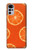 W3946 Seamless Orange Pattern Hard Case and Leather Flip Case For Motorola Moto G22