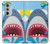 W3947 Shark Helicopter Cartoon Hard Case and Leather Flip Case For Motorola Edge 30 Pro