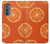 W3946 Seamless Orange Pattern Hard Case and Leather Flip Case For Motorola Edge (2022)