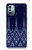 W3950 Textile Thai Blue Pattern Hard Case and Leather Flip Case For Nokia G11, G21