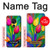 W3926 Colorful Tulip Oil Painting Hard Case and Leather Flip Case For Nokia 7.2