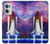 W3913 Colorful Nebula Space Shuttle Hard Case and Leather Flip Case For OnePlus Nord CE 2 5G