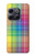 W3942 LGBTQ Rainbow Plaid Tartan Hard Case and Leather Flip Case For OnePlus 10T