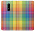 W3942 LGBTQ Rainbow Plaid Tartan Hard Case and Leather Flip Case For OnePlus 6