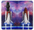 W3913 Colorful Nebula Space Shuttle Hard Case and Leather Flip Case For Sony Xperia Pro-I