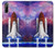 W3913 Colorful Nebula Space Shuttle Hard Case and Leather Flip Case For Sony Xperia 10 III