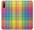 W3942 LGBTQ Rainbow Plaid Tartan Hard Case and Leather Flip Case For Sony Xperia 10 III