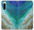 W3920 Abstract Ocean Blue Color Mixed Emerald Hard Case and Leather Flip Case For Sony Xperia 5 IV