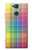 W3942 LGBTQ Rainbow Plaid Tartan Hard Case and Leather Flip Case For Sony Xperia XA2