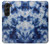 W3439 Fabric Indigo Tie Dye Hard Case For Samsung Galaxy Z Fold 5