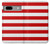 W2364 Red and White Striped Hard Case and Leather Flip Case For Google Pixel 7a