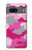 W2525 Pink Camo Camouflage Hard Case and Leather Flip Case For Google Pixel 7a