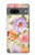 W3035 Sweet Flower Painting Hard Case and Leather Flip Case For Google Pixel 7a