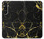 W2896 Gold Marble Graphic Printed Hard Case and Leather Flip Case For Sony Xperia 1 V