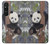 W3793 Cute Baby Panda Snow Painting Hard Case and Leather Flip Case For Sony Xperia 1 V