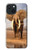 W0310 African Elephant Hard Case and Leather Flip Case For iPhone 15