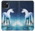 W1130 Unicorn Horse Hard Case and Leather Flip Case For iPhone 15