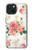 W1859 Rose Pattern Hard Case and Leather Flip Case For iPhone 15
