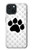 W2355 Paw Foot Print Hard Case and Leather Flip Case For iPhone 15