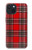 W2374 Tartan Red Pattern Hard Case and Leather Flip Case For iPhone 15