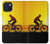 W2385 Bicycle Bike Sunset Hard Case and Leather Flip Case For iPhone 15