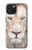 W2399 White Lion Face Hard Case and Leather Flip Case For iPhone 15