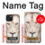 W2399 White Lion Face Hard Case and Leather Flip Case For iPhone 15