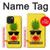 W2443 Funny Pineapple Sunglasses Kiss Hard Case and Leather Flip Case For iPhone 15