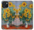 W2937 Claude Monet Bouquet of Sunflowers Hard Case and Leather Flip Case For iPhone 15