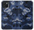 W2959 Navy Blue Camo Camouflage Hard Case and Leather Flip Case For iPhone 15