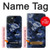 W2959 Navy Blue Camo Camouflage Hard Case and Leather Flip Case For iPhone 15