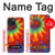 W2985 Colorful Tie Dye Texture Hard Case and Leather Flip Case For iPhone 15