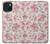 W3095 Vintage Rose Pattern Hard Case and Leather Flip Case For iPhone 15